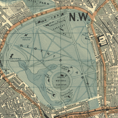 Map Of Victorian London. Sections of 1895 Reynolds Map