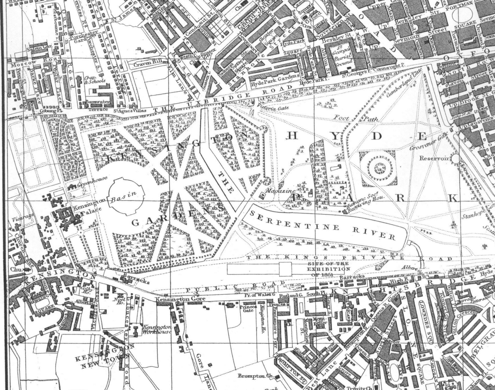 Watkins Commercial & General London Directory, Map of London 1852