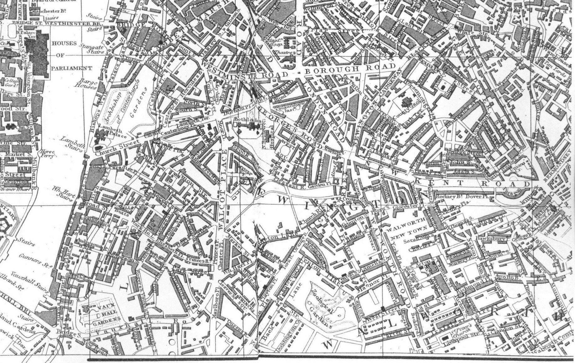 Watkins Commercial & General London Directory, Map of London 1852