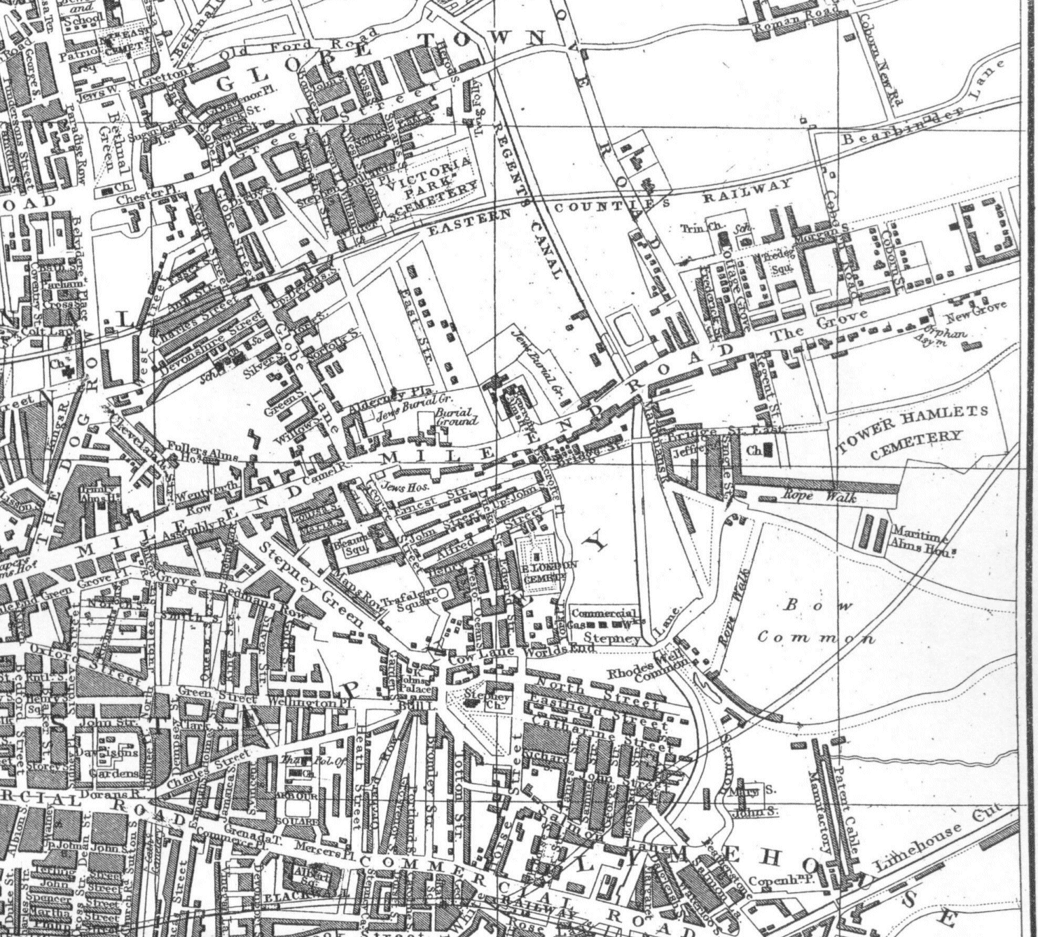 Watkins Commercial & General London Directory, Map of London 1852